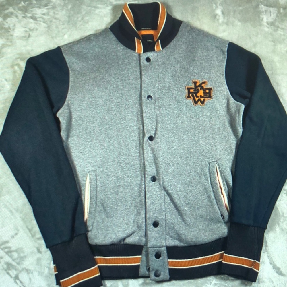 Gray and Black Varsity Jacket